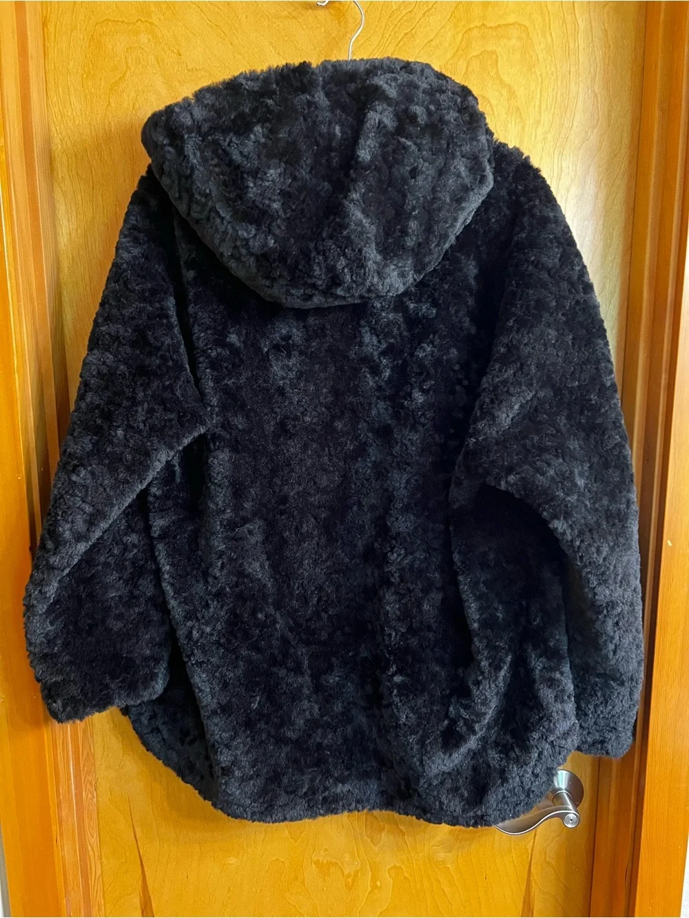 Sanctuary Black Plush Teddy Zip-Up Hoodie